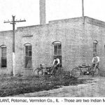Potomac Power Plant 2 old Indian Motorcycles c 1910